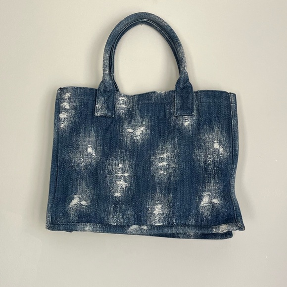 Sandro Kasbah Distressed Denim Tote Bag - Picture 3 of 10